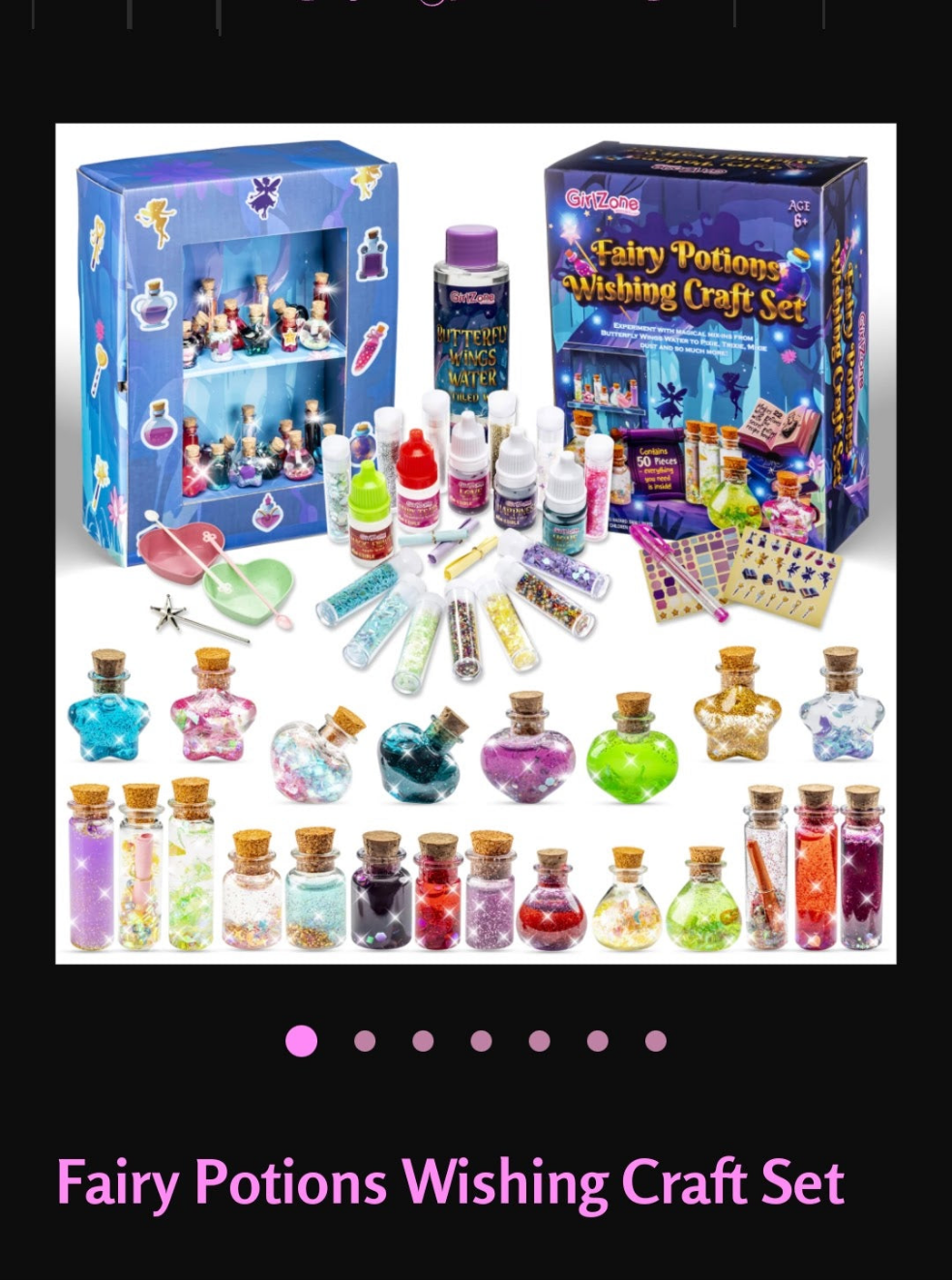 GirlZone Fairy Potions Wishing Craft Set, Kids Potion Making Kit with 50 Magical Pieces to Create Fairy Potion Crafts for Girls 8-12, Fairy Potion Kit