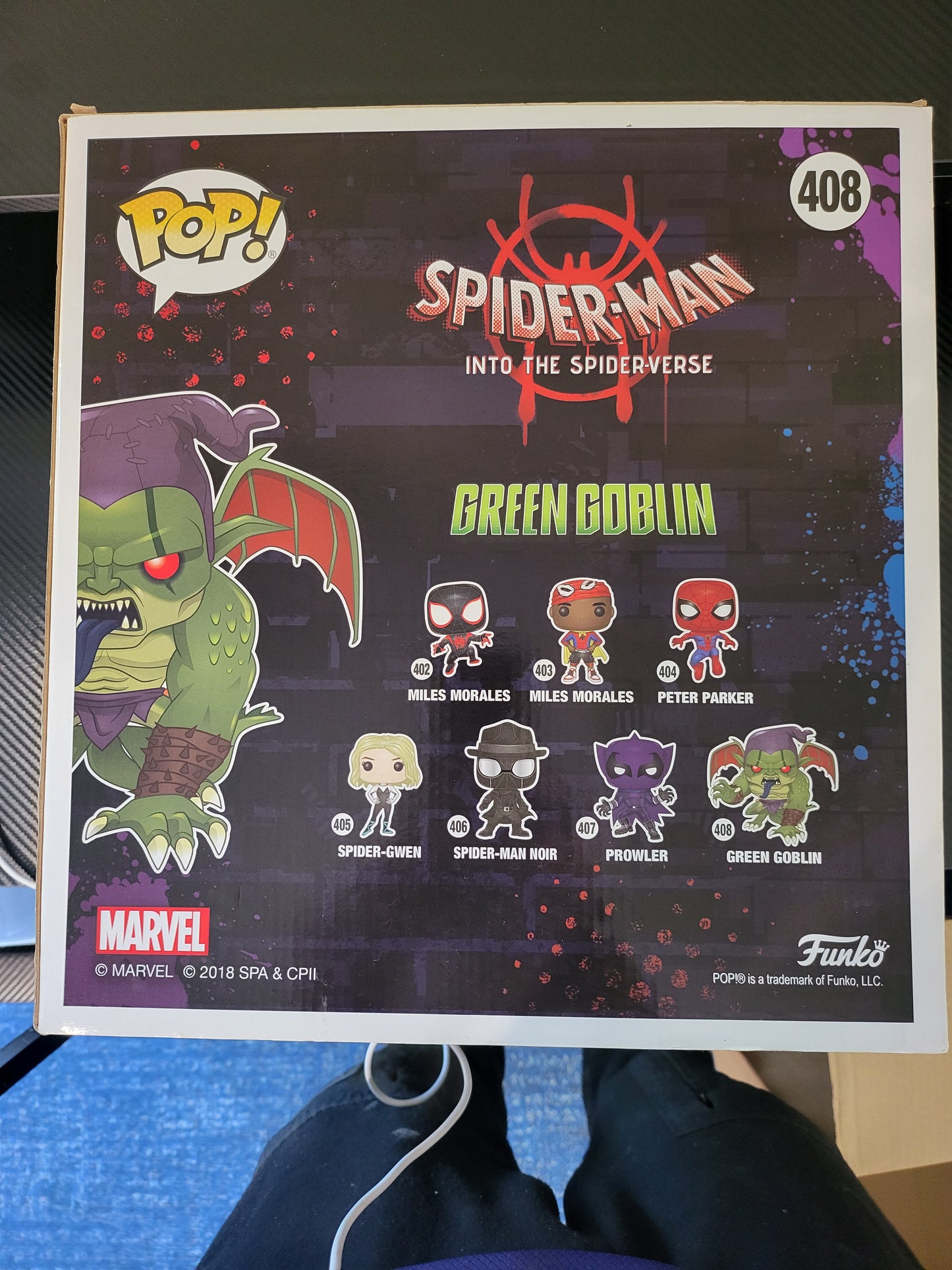 Funko Pop! Delux spider-man into the spiderverse no 408 green goblin