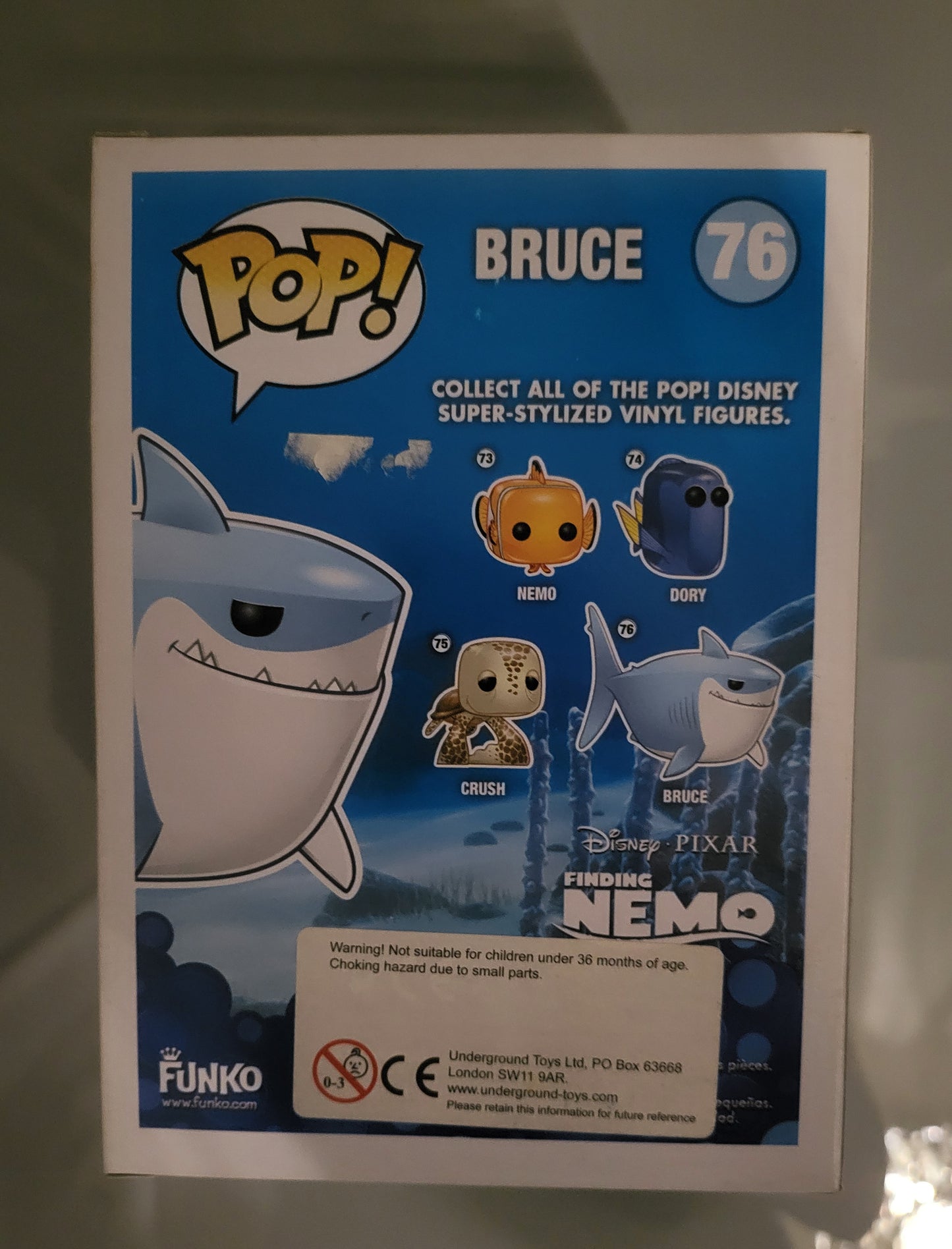 Funko Pop! Disney Pixar No 76 Bruce Vinyl Figure Finding Nemo (vaulted disney)