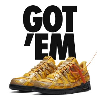 Nike X Off-White Air Rubber Dunks 'University Gold' DS