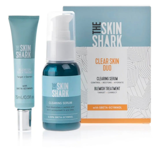 The skin shark The Skin Shark Blemish Control Duo (2 x Topical Skin Support Treatments) - Breakout Control Gel & Breakout Clearing Serum Duo - With 5Beta-Scymnol - Gentle, Hydrating Formula that Protects & Prevents