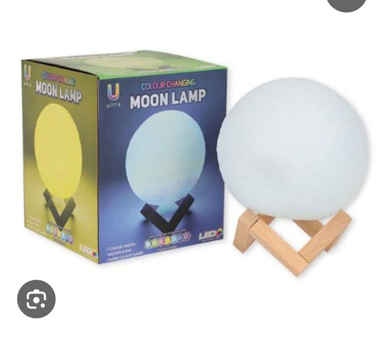 Moon Lamp Night Light with  Stand & 7 Colour Changing Moon Night Light