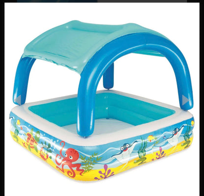 Kids Inflatable Paddling Pool, with Canopy - 58" bestway