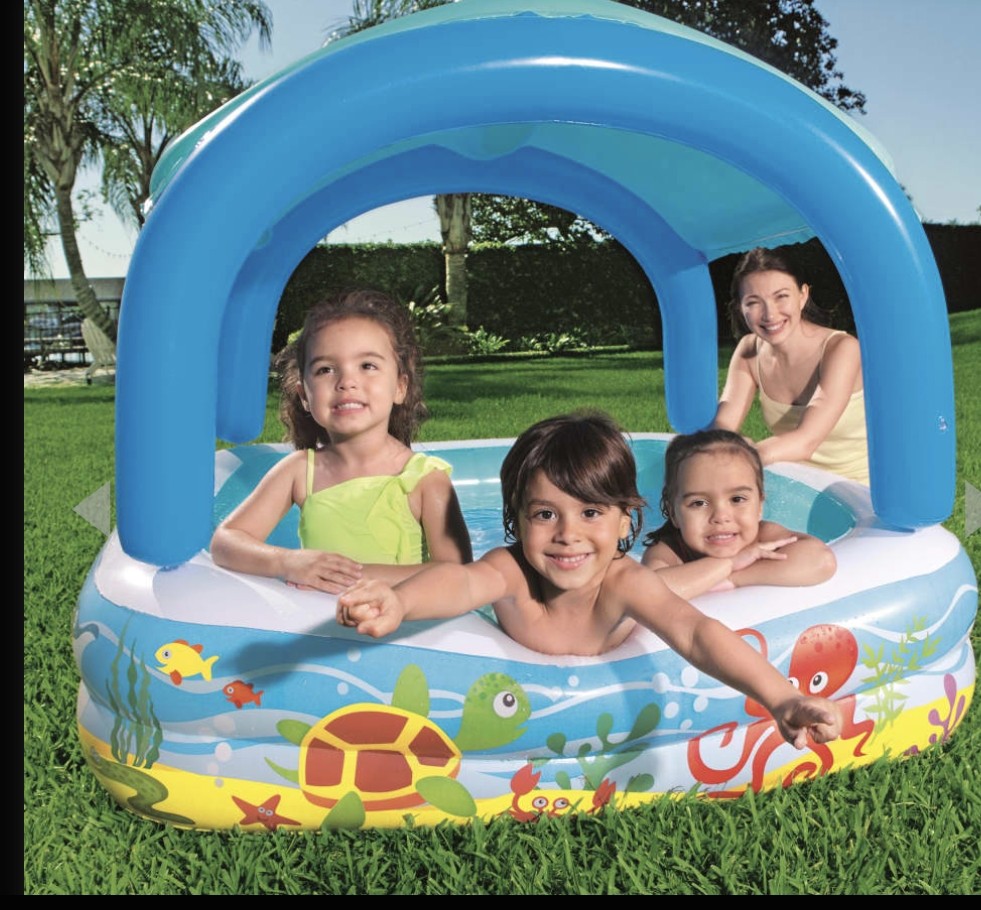 Kids Inflatable Paddling Pool, with Canopy - 58" bestway