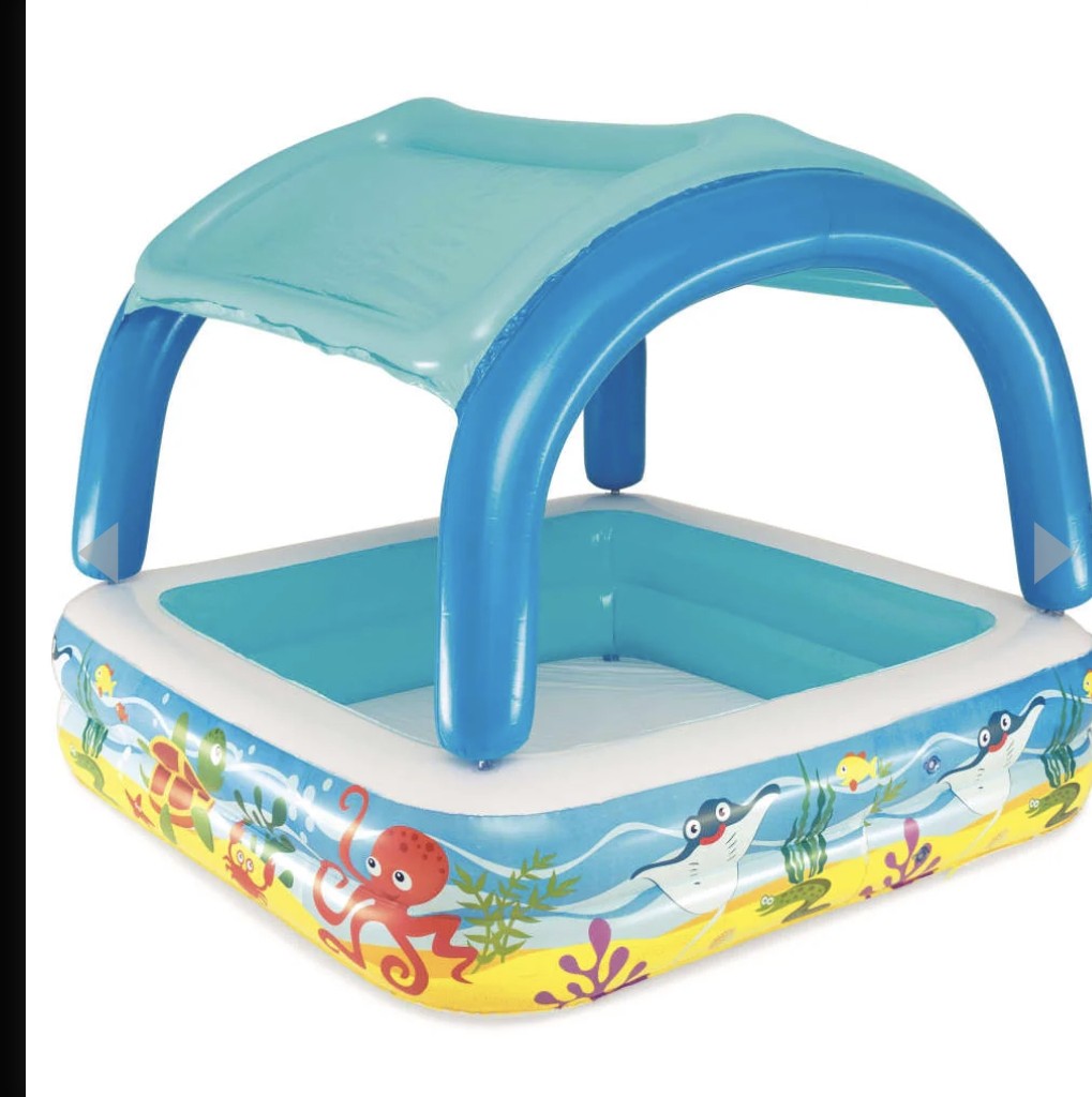 Kids Inflatable Paddling Pool, with Canopy - 58" bestway