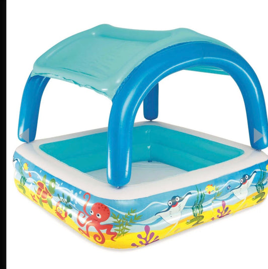 Kids Inflatable Paddling Pool, with Canopy - 58" bestway
