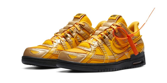Nike X Off-White Air Rubber Dunks 'University Gold' DS