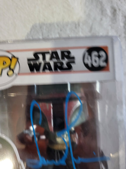 Funko Pop! No 462 Boba Fett signed by Temuera Morrison swau coa authenticity