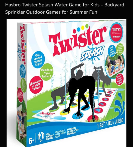 Hasbro Twister Splash Water Game for Kids – Backyard Sprinkler Outdoor Games for Summer Fun