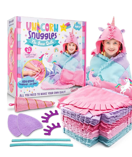Unicorn Snuggles No Sew Quilt