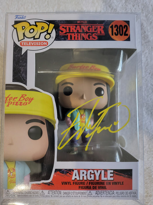 Funko Pop! Stranger Things No 1302  Argyle Signed By Eduardo Franco With coa