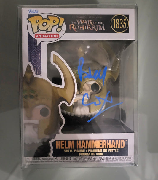 Funko Pop! War Of The Rohirrim No 1835 Helm Hammerhand Signed By Brian Cox with swau coa