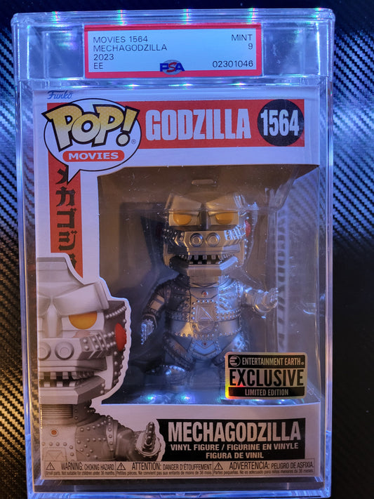 Funko Pop! Godzilla No 1564 mecagodzilla Entertainment Earth Limited Edition psa Mint 9