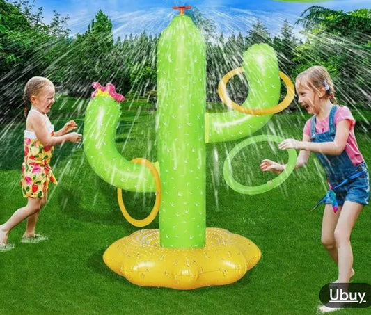Inflatable Cactus Sprinkler for Kids | Outdoor Water Toy
