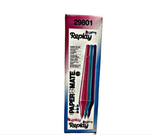 Paper Mate Replay Erasable Ballpoint Pens - 3 Colours (12 Pack