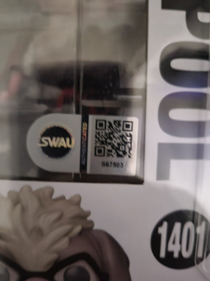 Funko Pop! Deadpool & Wolverine No 1401 Dogpool Signed By Karan Soni with Swau Coa