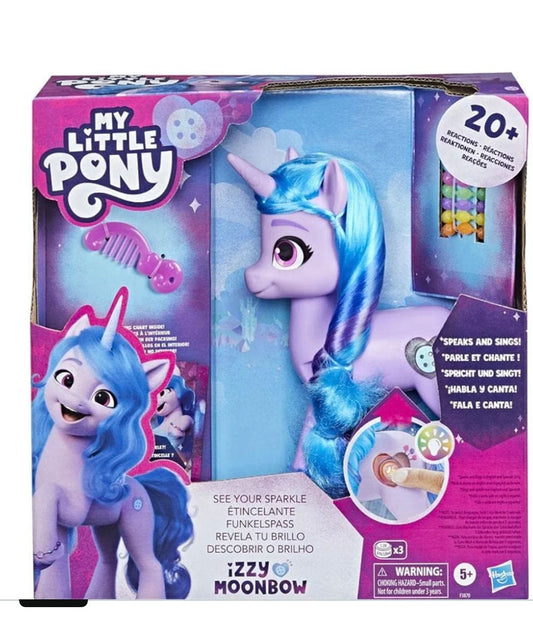 My Little Pony: Make Your Mark Toy See Your Sparkle Izzy Moonbow – 20-cm Pony for Children with Music and Lights