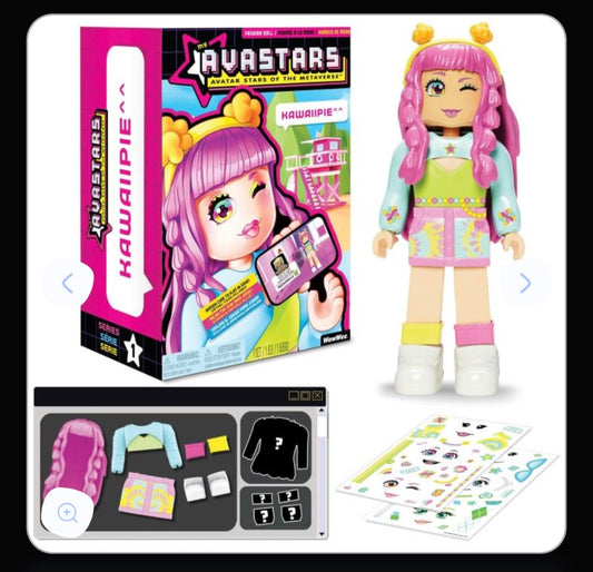 Personalise 100+ Looks, My Avastars Kawaiipie 11" Fashion Doll with Extra Outfit
